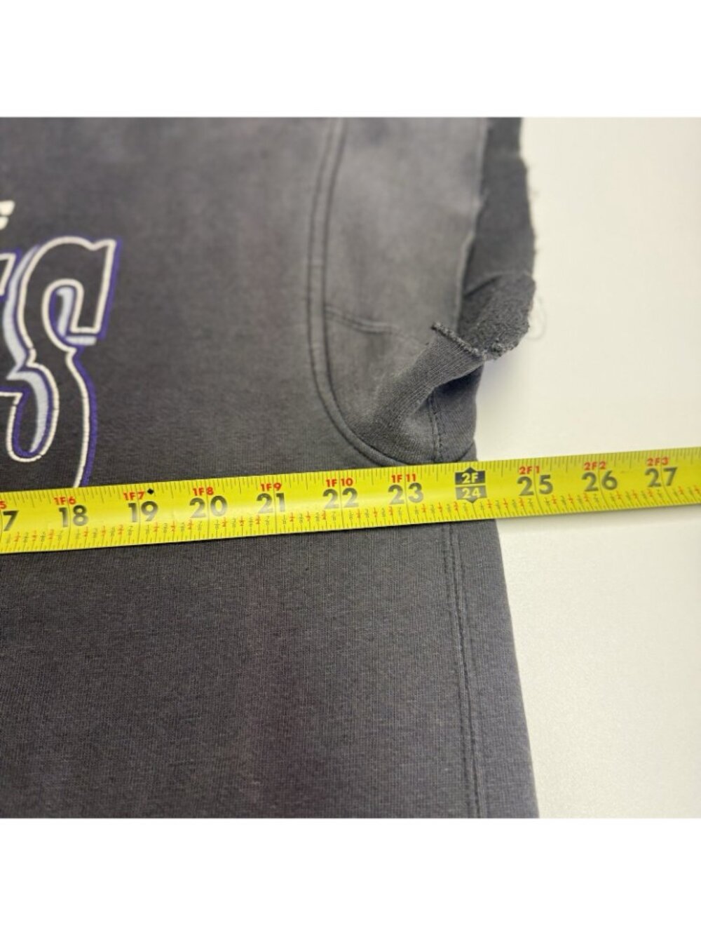 Vintage 90s Baltimore Ravens Sweatshirt Mens L Thrashed Faded Black NFL - Picture 10 of 11
